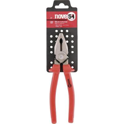 Alicate Universal 8 Aço Carbono Polido Plastificado Nove54