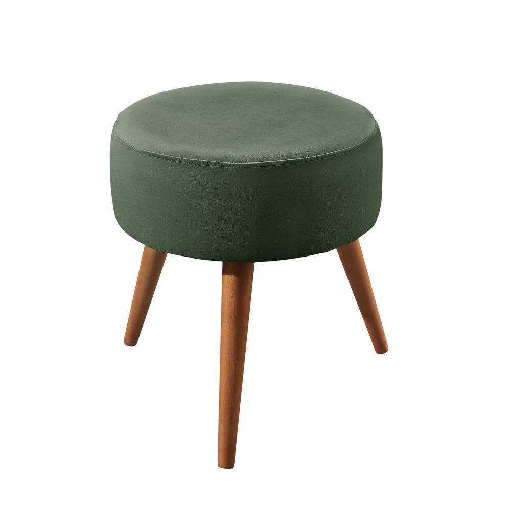 Conjunto - 2 Puffs Lippe Madeira Maciça Castellar Móbile Veludo Verde - 4
