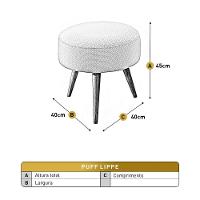 Conjunto - 2 Puffs Lippe Madeira Maciça Castellar Móbile Veludo Verde - 3