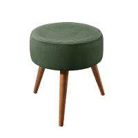 Conjunto - 2 Puffs Lippe Madeira Maciça Castellar Móbile Veludo Verde