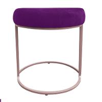 Puff Redondo Base Industrial Rosê Kit 2 Love Suede Cor Roxo - 5