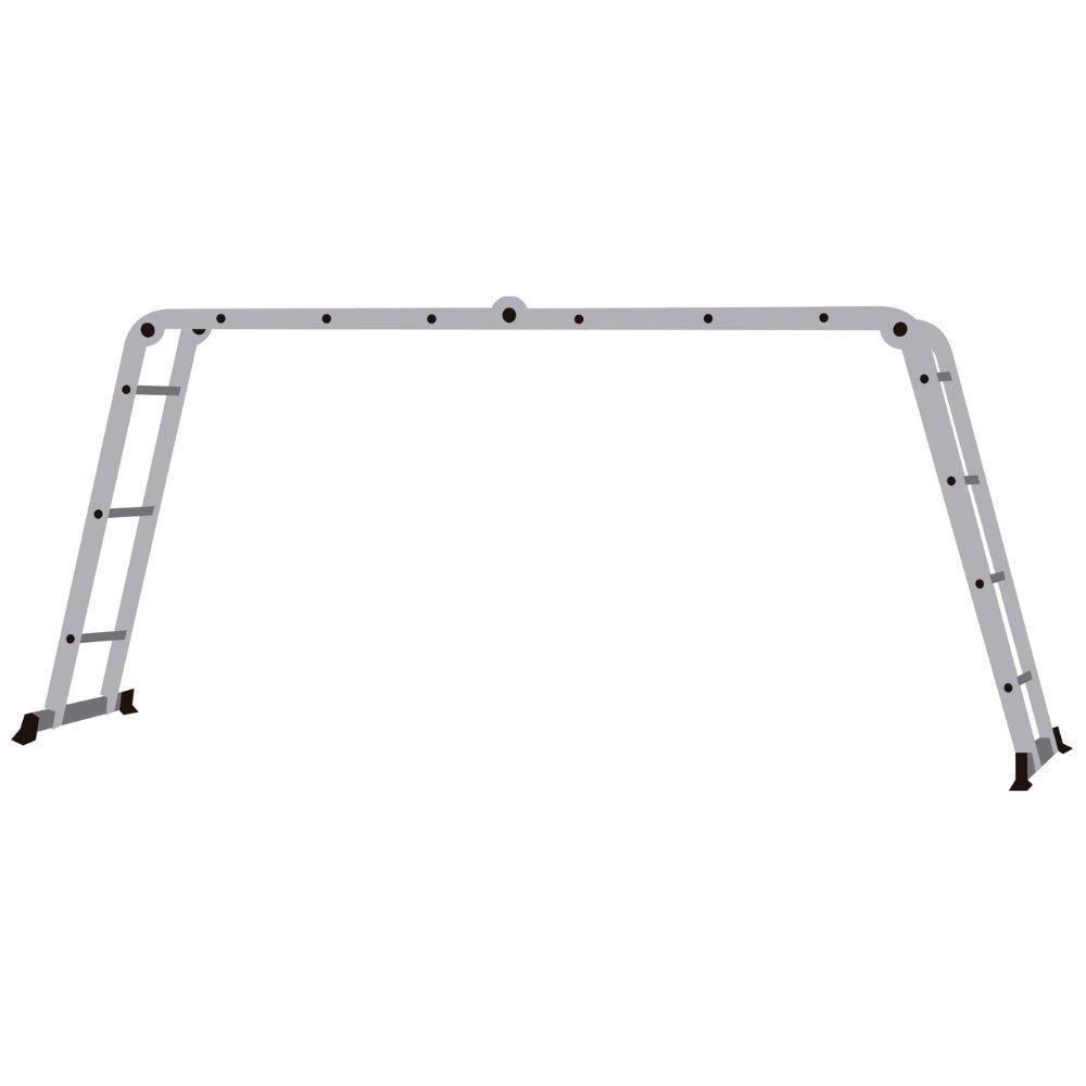 Escada Alumínio Multifunção 3x4 12 Degraus 8 Em 1 Worker - 3