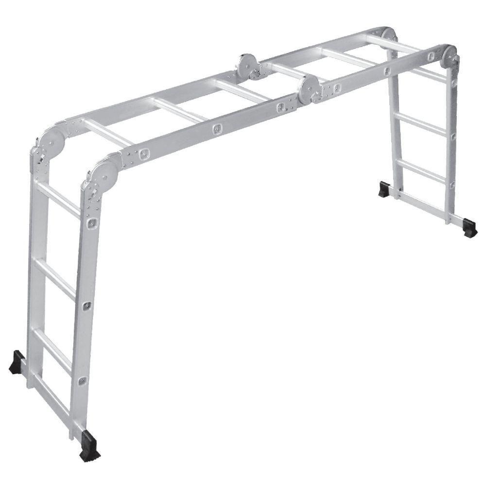 Escada Alumínio Multifunção 3x4 12 Degraus 8 Em 1 Worker - 5
