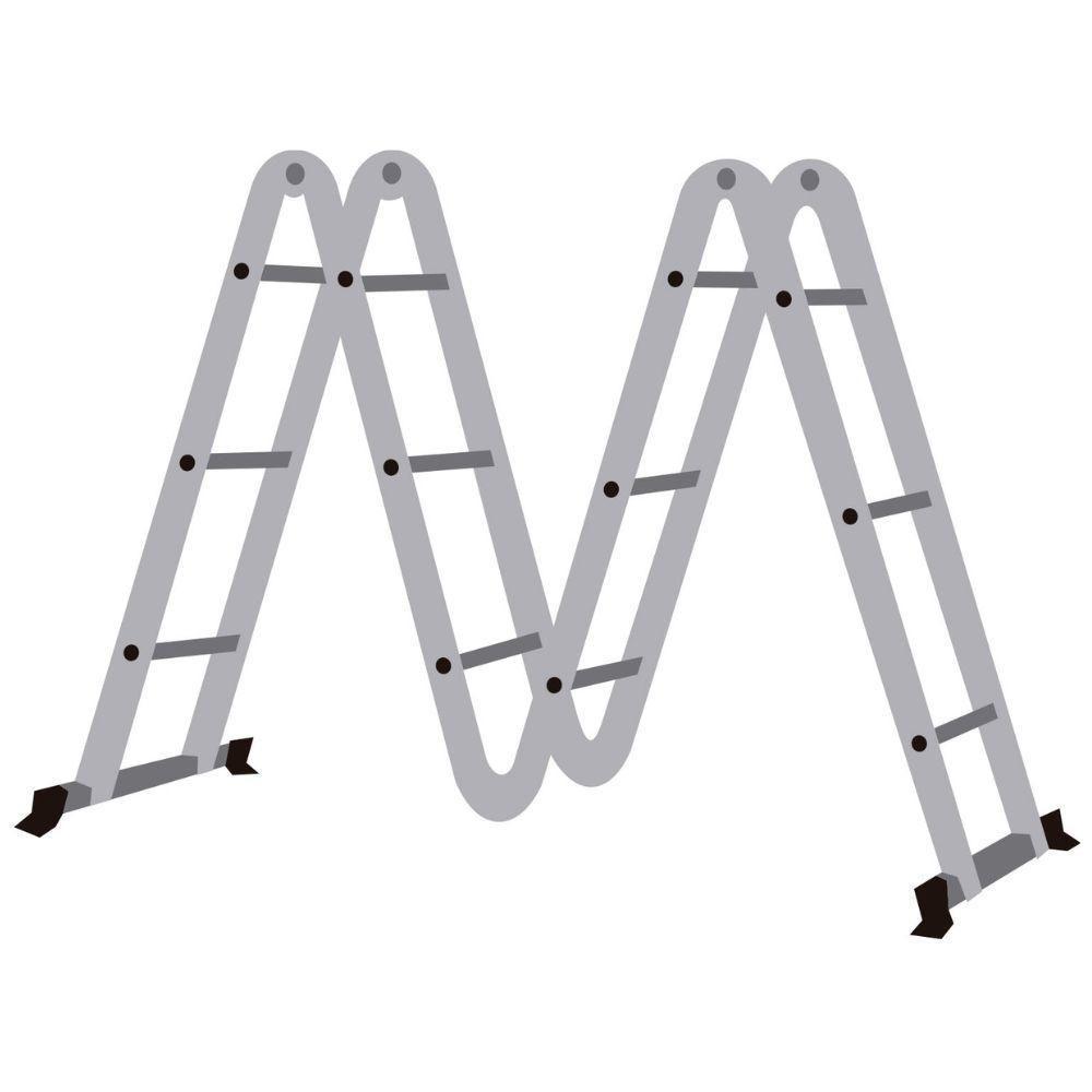 Escada Alumínio Multifunção 3x4 12 Degraus 8 Em 1 Worker - 9
