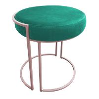 Puff Redondo Base Industrial Rosê Kit 2 Love Suede Cor Verde Turquesa - 6