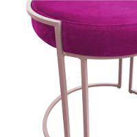 Puff Redondo Base Industrial Rosê Kit 2 Love Suede Cor Pink - 7