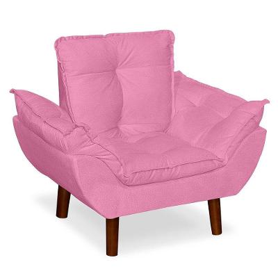 Mini Poltrona Decorativa Infantil Suede - Lm Decor Rose