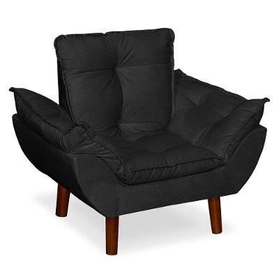 Mini Poltrona Decorativa Infantil Suede - Lm Decor Preto