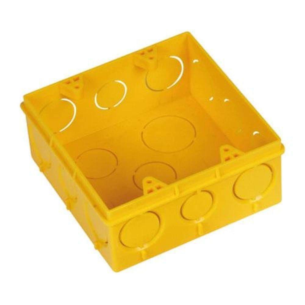 Caixa De Luz Pvc 4x4 Amarela Para Instalações Prediais De Baixa Tensão - Amanco - 1