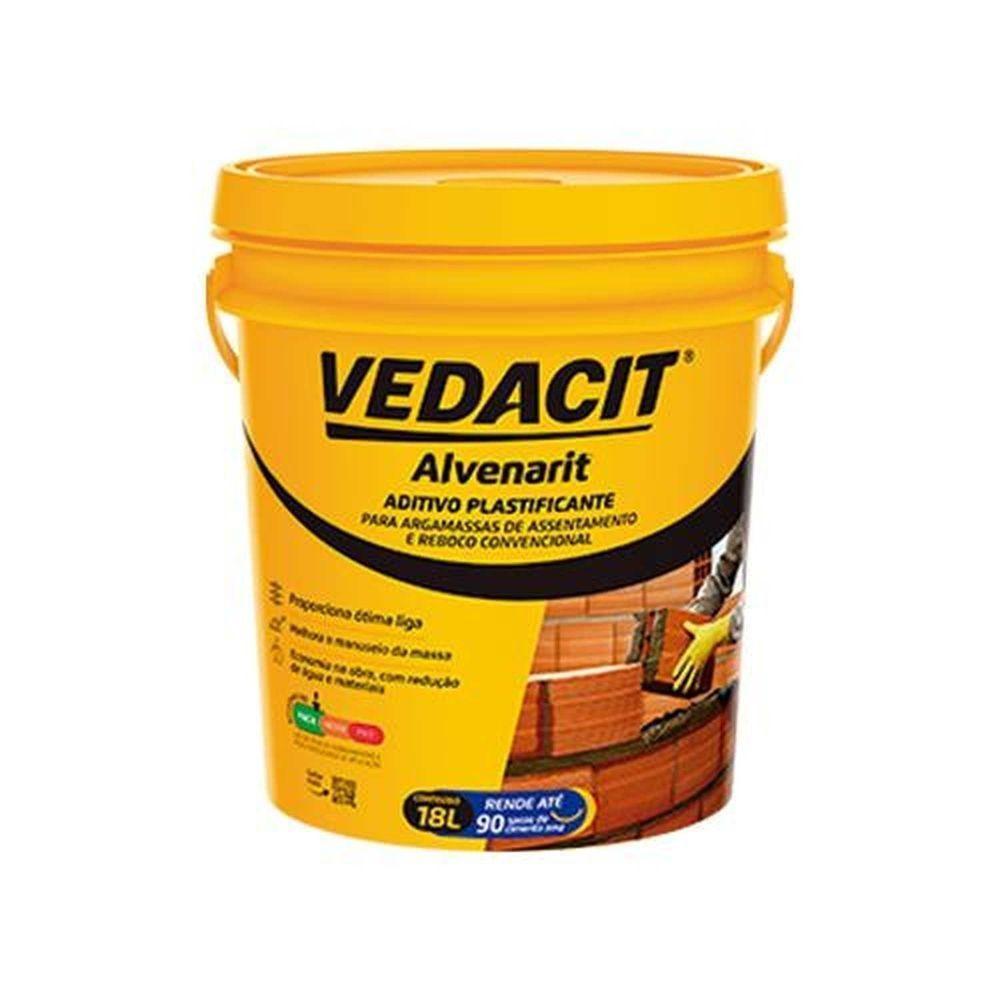 Aditivo Alvenarit Balde 18 Litros - Vedacit Para Argamassas De Assentamento E Reboco - 1