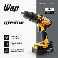 Parafusadeira E Furadeira De Impacto 21V WAP K21 Id02
