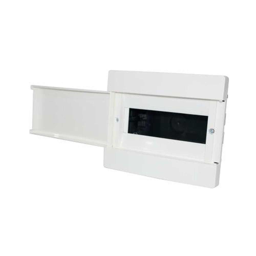 Caixa De Distribuição Embutir 9 Din - 6 Ul Para Disjuntor - Branco E Preto - 1