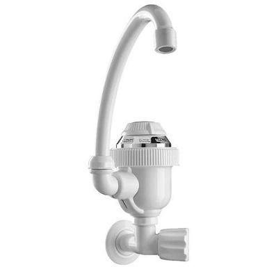 Torneira Elétrica Bica Alta Parede 127v 4400w Branca - 3 Temperaturas - Sintex