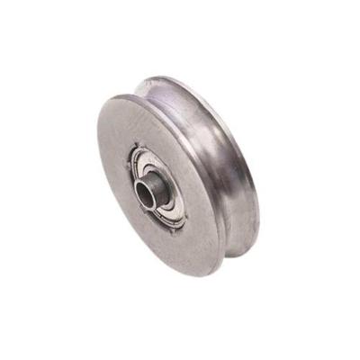 Roldana Ferro Maciça 80mm Tipo U (redonda) 1-2 Bucha - Uso Em Portões