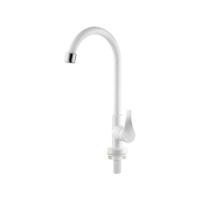 Torneira Twist Mesa Bica Móvel Branca Abs Cromado - Herc - 1