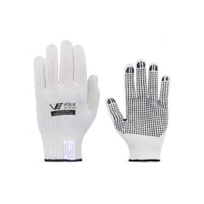 Luva De Segurança Algodão Pigmentada Branca Antiderrapante - Volk Brasil