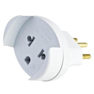 Adaptador Pino 3p 10a Branco Universal Pvc - Sistema Novo Padrão - 30 Unidades