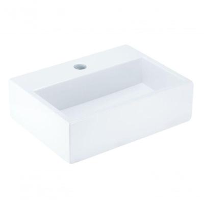 Cuba De Apoio Banheiro Safira Pedra 40x30cm Branco Standard