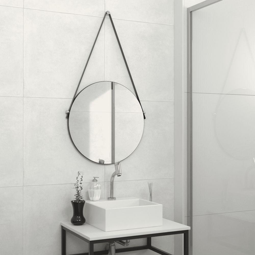 Espelheira Adnet 50 Cm Com Alça Preto - 2