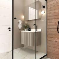 Gabinete Para Banheiro Suspenso Emma 80cm Branco/santiago - 3