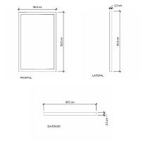Espelheira Para Banheiro Iron 57x36 Cm Branco - 3