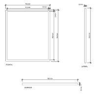 Espelheira Iron 64x55 Cm Branco Fosco - 3