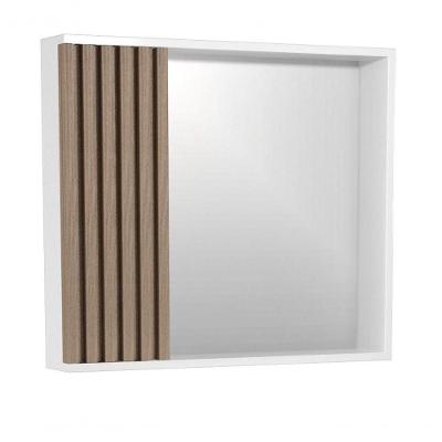 Espelheira Ripado 60 Cm Branco/jequitiba