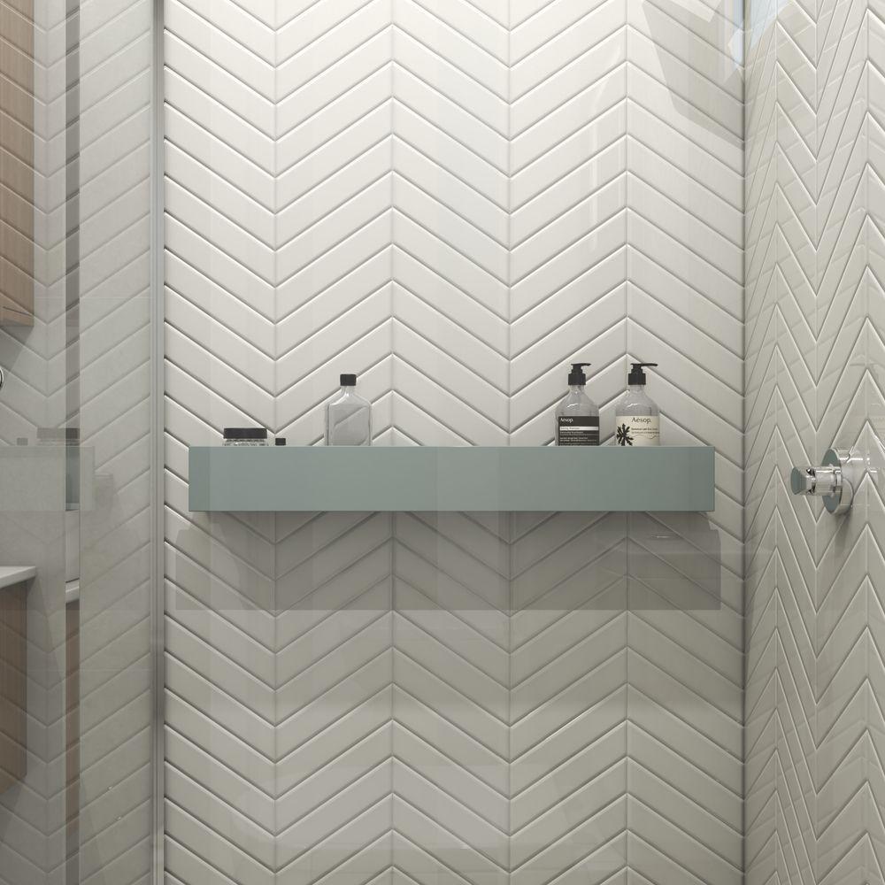 Porta Shampoo Linear 80cm Chumbo Fosco - 2