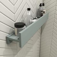 Porta Shampoo Linear 80cm Chumbo Fosco