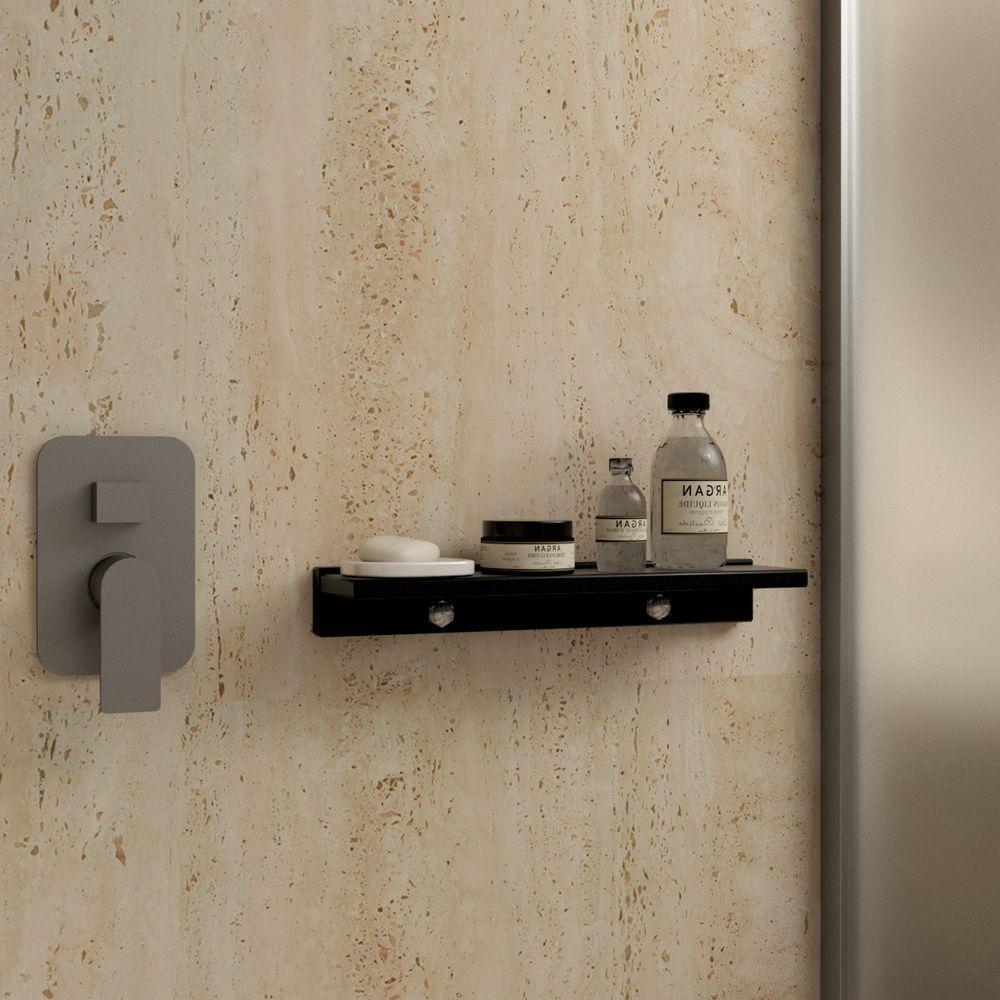 Prateleira Porta Shampoo Slim 40cm Preto Fosco - 2