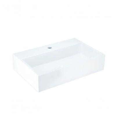 Cuba De Apoio Banheiro Esmeralda Pedra 60x40cm Branco Standard