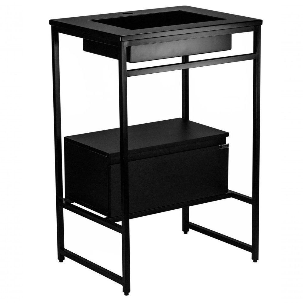 Gabinete Para Banheiro Iron Black Com Gaveteiro 60x45cm Preto Fosco - 2