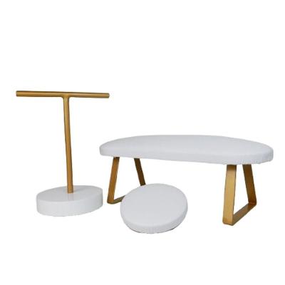 Kit De Apoio Para Mãos E Cotovelo + Expositor Para Manicure Dourado