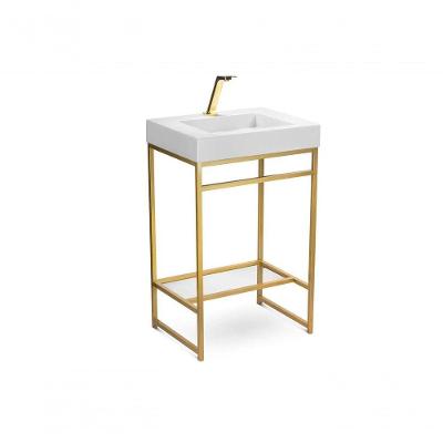 Gabinete Banheiro Ferro Iron Gold 60x45cm Cuba Rennes Branco