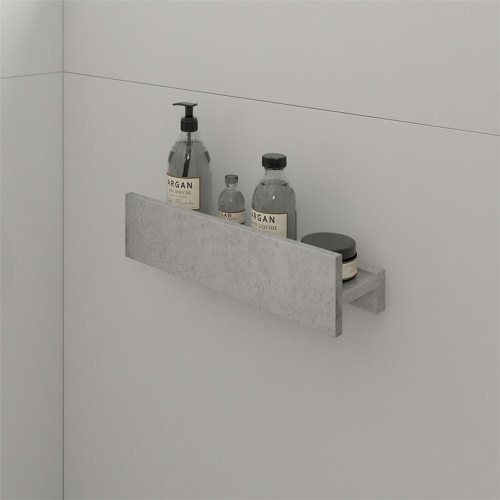 Porta Shampoo Linear 40cm Concreto - 3