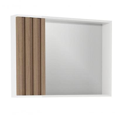 Espelheira Ripado 80 Cm Branco/jequitiba