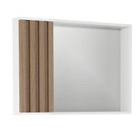 Espelheira Ripado 80 Cm Branco/jequitiba - 1