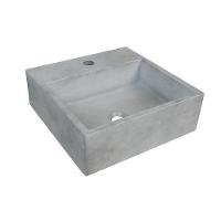 Cuba De Apoio Banheiro Onix Pedra 40x40cm Concreto - 1