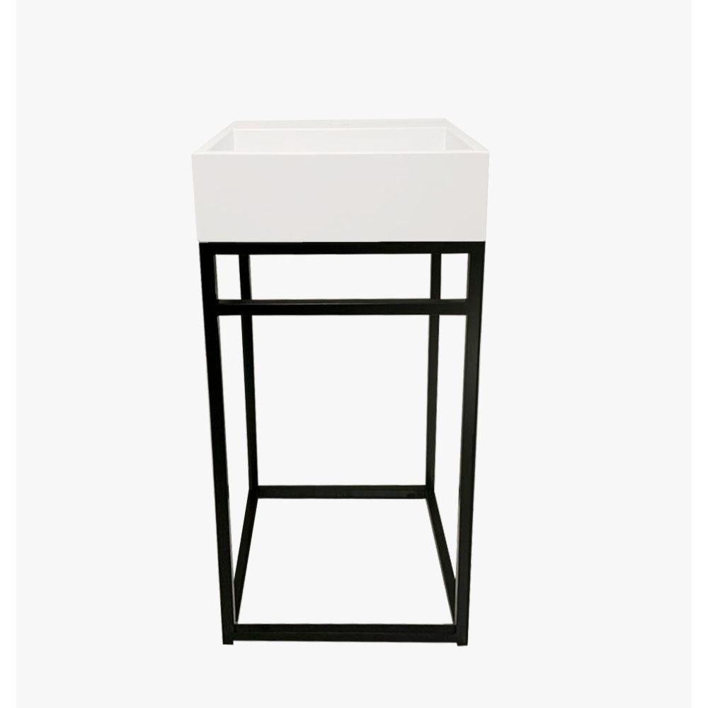 Base Box Iron 40x40 Cm Branco Fosco - 1