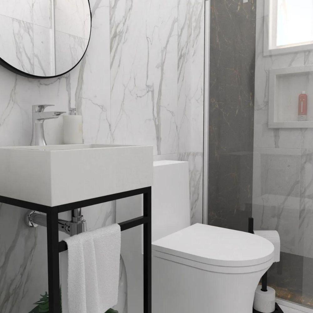 Base Box Iron 40x40 Cm Branco Fosco - 2