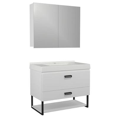 Gabinete Para Banheiro Suspenso Ucrânia 80cm Branco Branco
