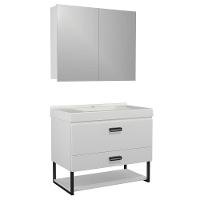 Gabinete Para Banheiro Suspenso Ucrânia 80cm Branco Branco - 1