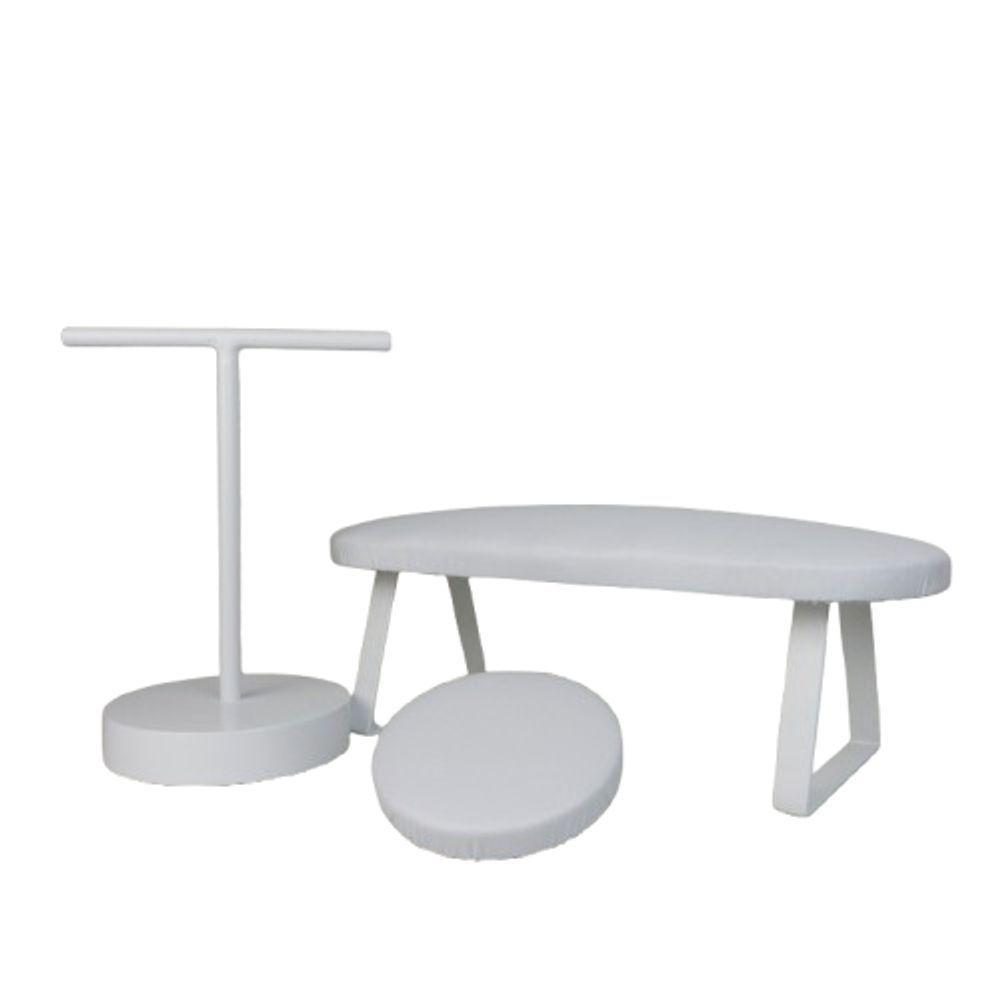 Kit De Apoio Para Mãos E Cotovelo + Expositor Para Manicure Branco - 1