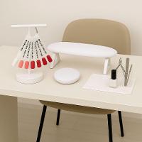 Kit De Apoio Para Mãos E Cotovelo + Expositor Para Manicure Branco - 2