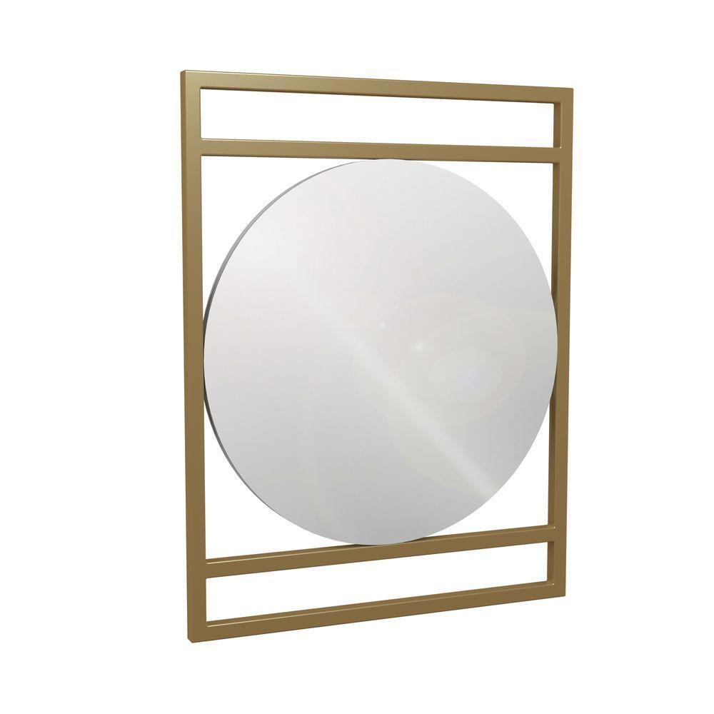 Espelheira De Banheiro Iron Cicle 70x55 Cm Dourado - 1