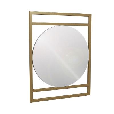 Espelheira De Banheiro Iron Cicle 70x55 Cm Dourado