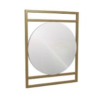 Espelheira De Banheiro Iron Cicle 70x55 Cm Dourado - 1