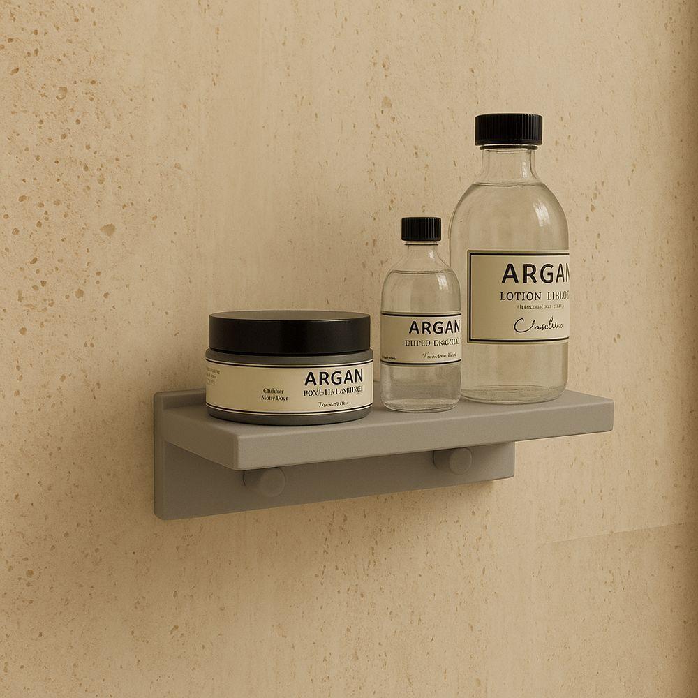 Prateleira Porta Shampoo Slim 20cm Concreto - 2