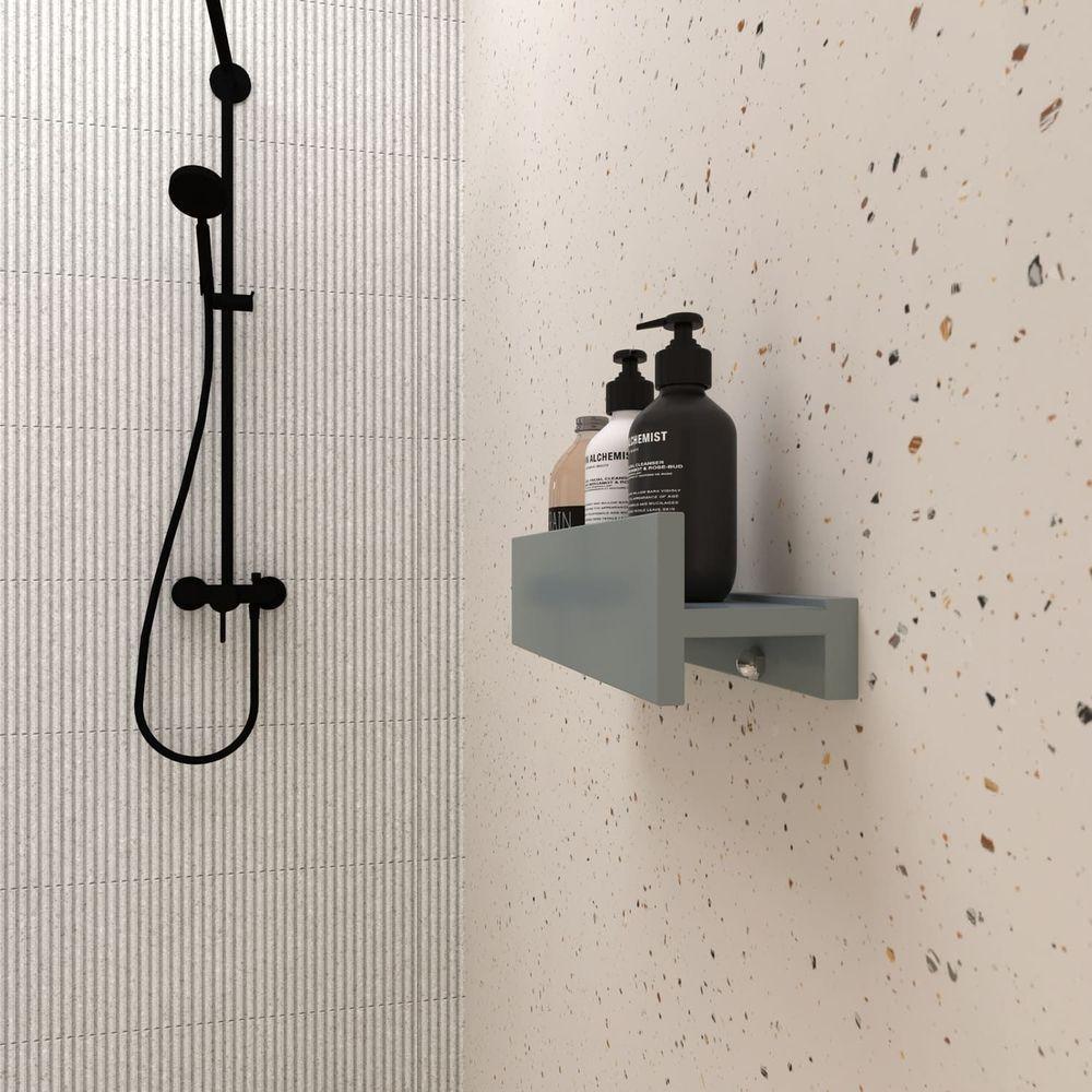 Porta Shampoo Linear 40cm Chumbo Fosco - 4