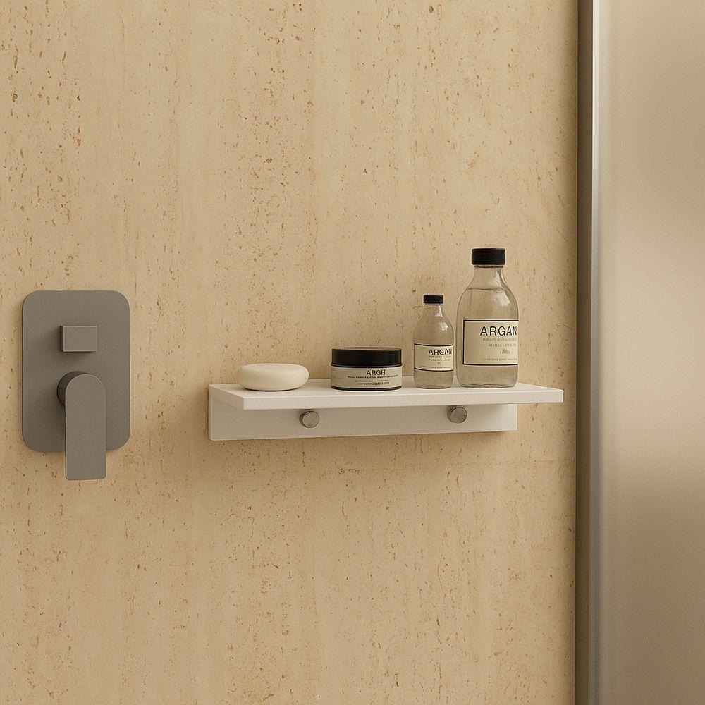 Prateleira Porta Shampoo Slim 40cm Branco Standard - 2